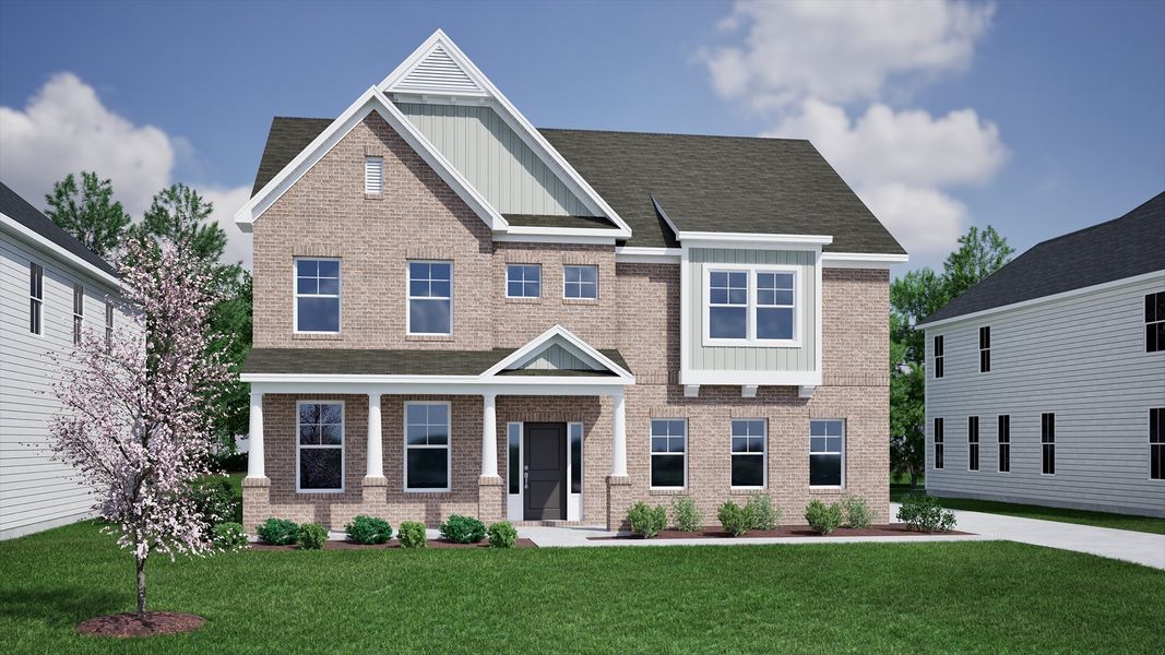 Representative exterior photo of a completed home built from the Roland II - Vanguard Collection by Mungo Homes in Porter Ridge, Elgin, SC (Image 22).