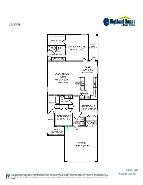 Begonia - Home Layout