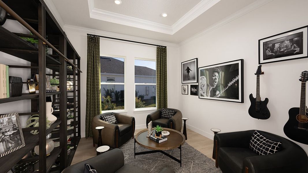 Representative furnished interior of a home built from the Pallazio II by Taylor Morrison in Center Lake Ranch Community Group Page, St. Cloud (Image 15).