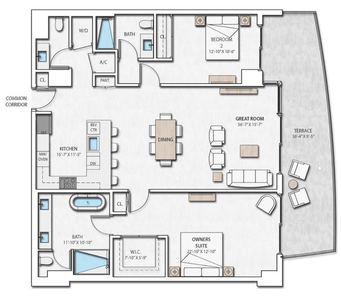 2D floor plan layout of this home in , Lake Park, FL (Image 6).