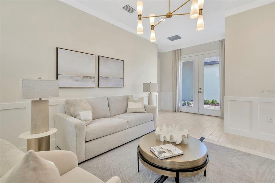 Furnished interior view inside a new home in Biscayne Landing at Seaire, Parrish (Image 47).