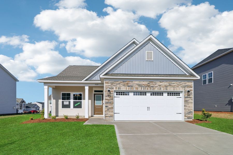 Image 57 representing the Buck Island II by Great Southern Homes in Providence Station at Trolley Run, Aiken, SC.