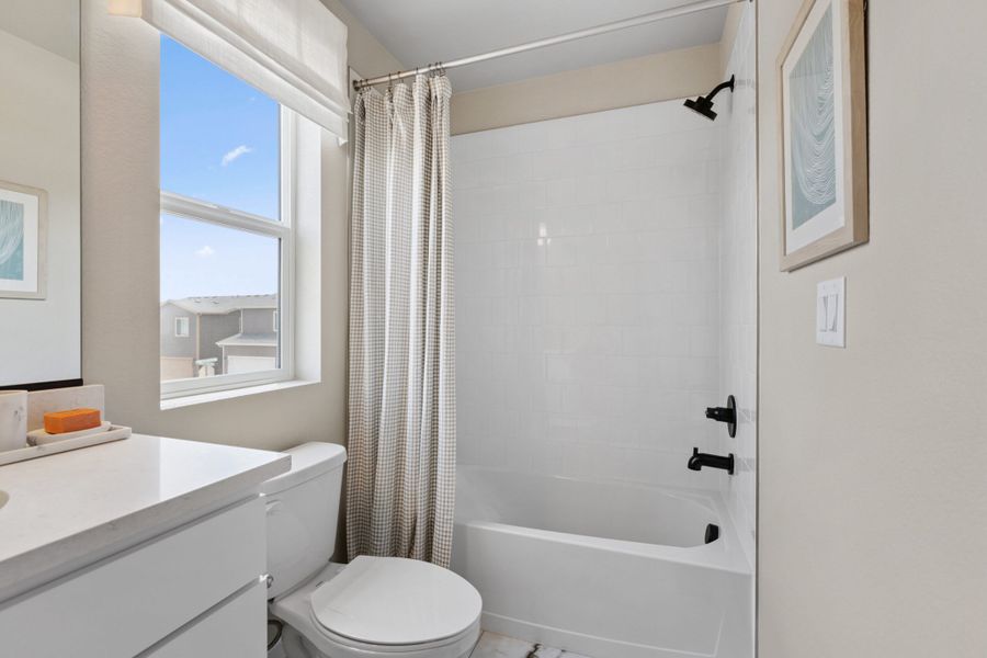 Representative furnished interior of a home built from the Biscayne by Landsea Homes in Pintail Commons at Johnstown Village, Johnstown (Image 8).