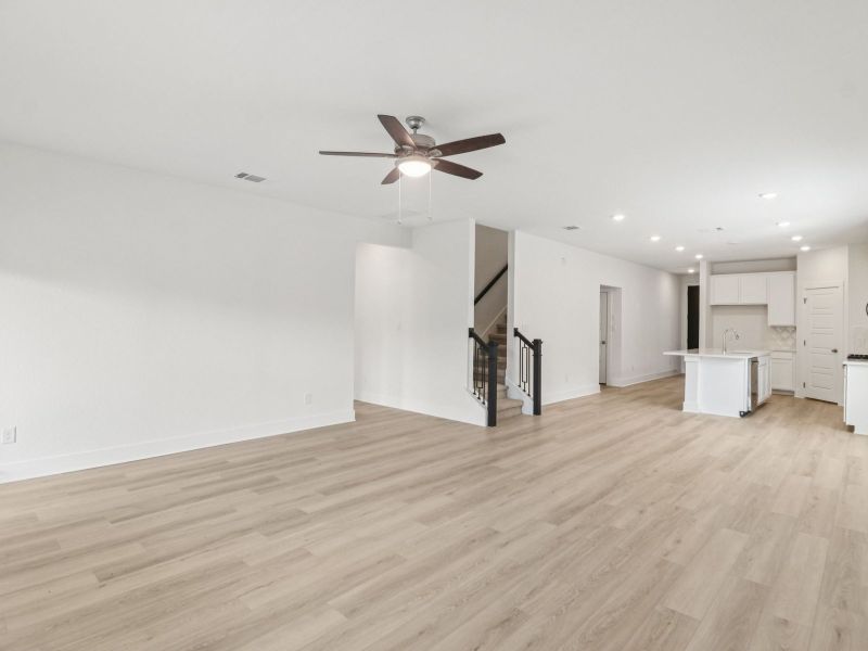 Living room in the Matador floorplan at a Meritage Homes community. Living room in the Matador floorplan at a Meritage Homes community.