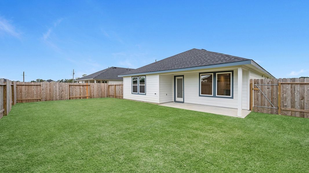 Exterior details and patio area of a home in Reserve at Mallard Lakes, Orange (Image 3). Exterior details and patio area of a home in Reserve at Mallard Lakes, Orange (Image 3).