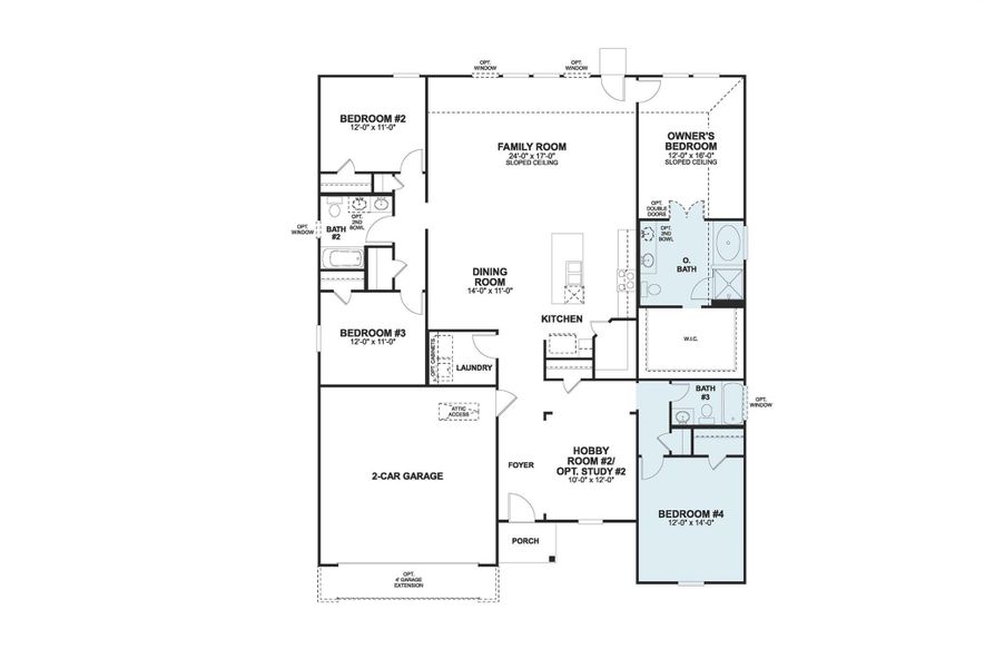 2D floor plan layout of this home in Carillon, Manor, TX (Image 5).