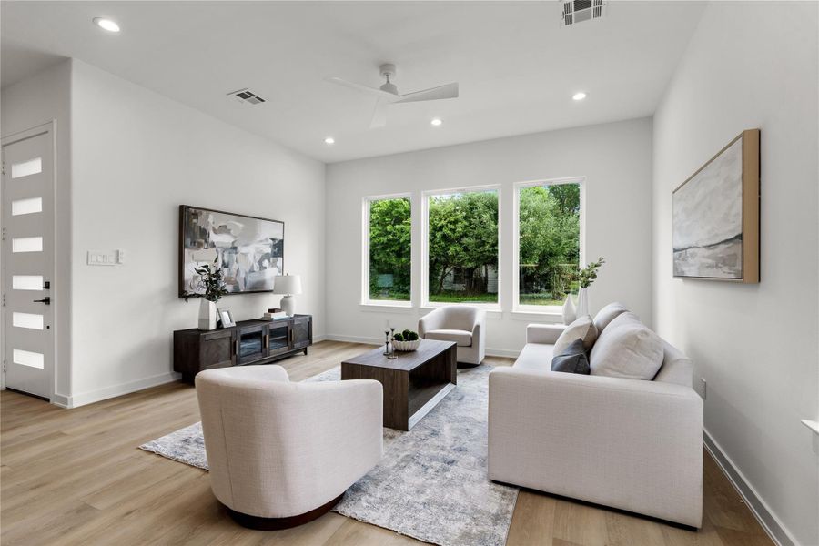 Furnished interior view inside a new home in , Houston (Image 18).