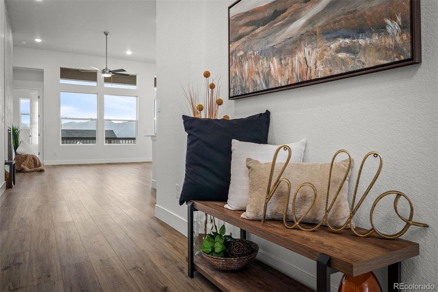 Furnished interior view inside a new home in Cloverleaf - Pinnacle Collection, Monument (Image 11).