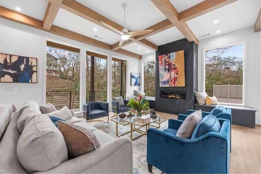 Furnished interior view inside a new home in , Atlanta (Image 71).