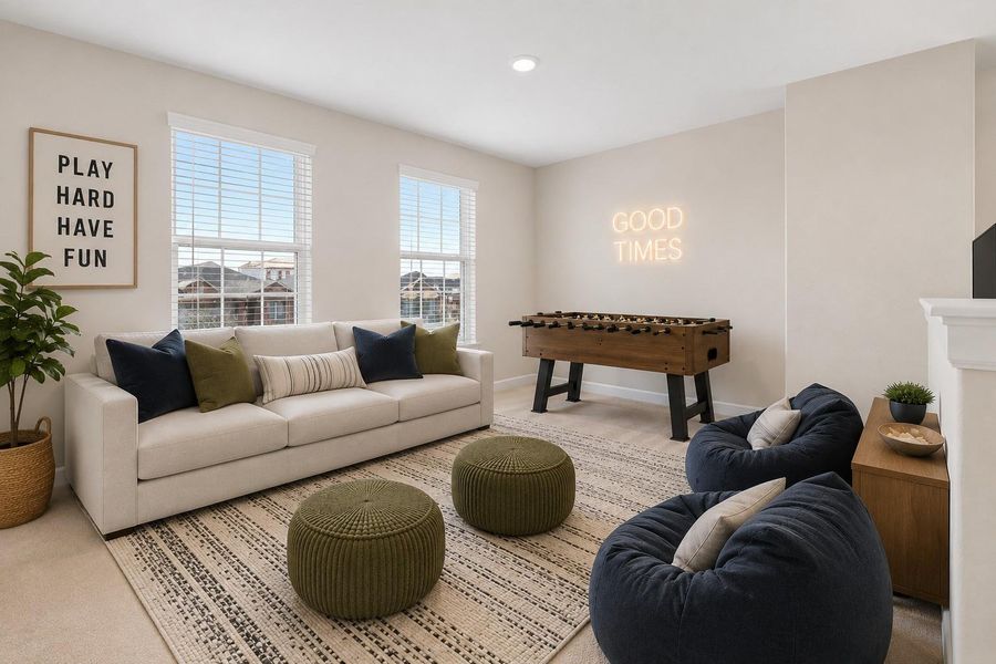 This flex room has been virtually staged.