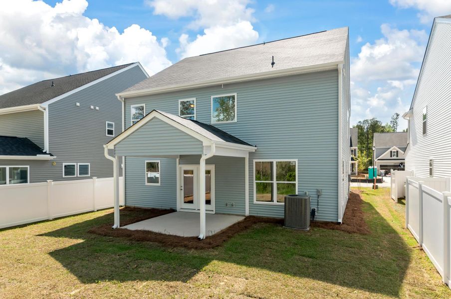 Exterior details and patio area of a home in Parker's Preserve, Ridgeville (Image 25).