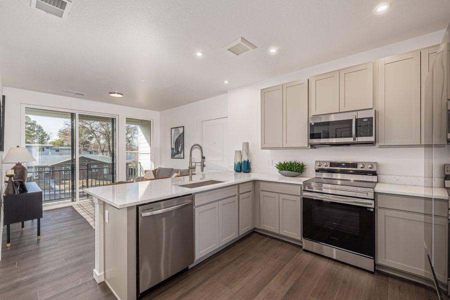 Furnished interior view inside a new home in The Scene at Sloan's Lake, Denver (Image 10). Furnished interior view inside a new home in The Scene at Sloan's Lake, Denver (Image 10).