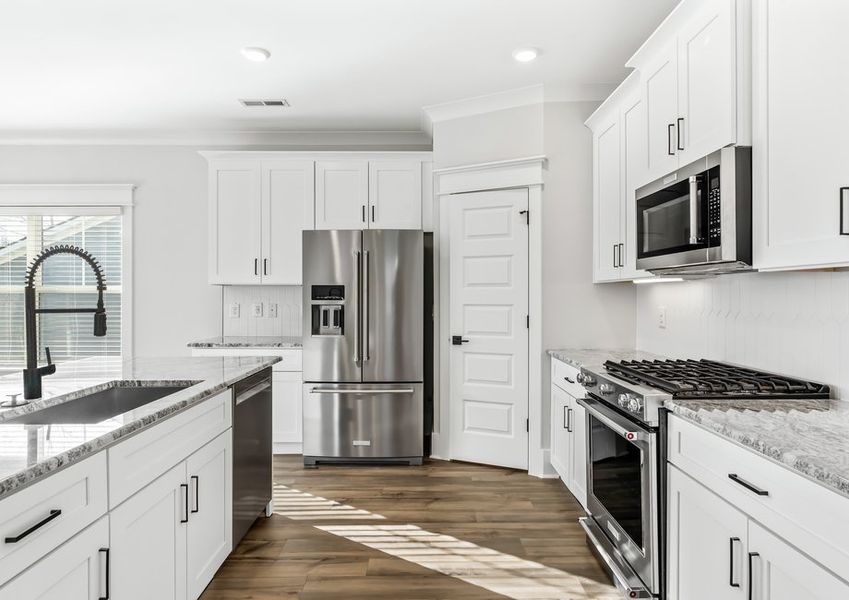 The chef-ready kitchen comes fully loaded.