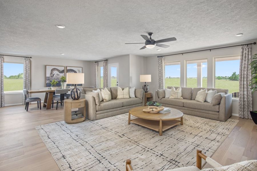 Representative furnished interior of a home built from the 2382 by KB Home in Madera Preserve, New Caney (Image 5). Representative furnished interior of a home built from the 2382 by KB Home in Madera Preserve, New Caney (Image 5).