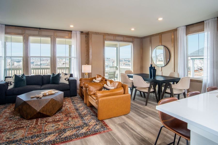 Representative furnished interior of a home built from the 1818 Modeled by KB Home in Brighton Crossings, Brighton (Image 3). Representative furnished interior of a home built from the 1818 Modeled by KB Home in Brighton Crossings, Brighton (Image 3).