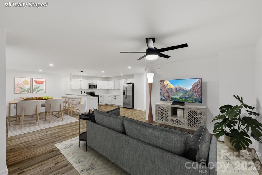 Furnished interior view inside a new home in , Hickory (Image 5).