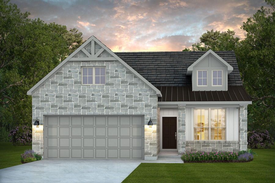 Representative exterior photo of a completed home built from the Blanca by Pulte Homes in Bison Ridge, San Antonio, TX (Image 7). Representative exterior photo of a completed home built from the Blanca by Pulte Homes in Bison Ridge, San Antonio, TX (Image 7).