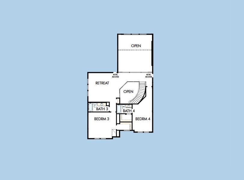 2D floor plan layout for the The Mozart by David Weekley Homes in Briarley, Montgomery, TX (Image 3). 2D floor plan layout for the The Mozart by David Weekley Homes in Briarley, Montgomery, TX (Image 3).