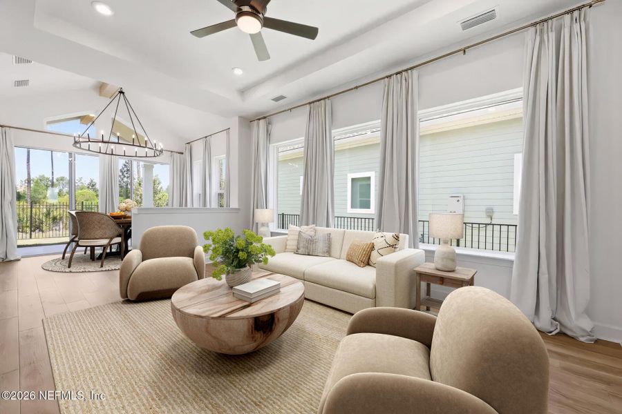 Furnished interior view inside a new home in Crosswinds 40’, Ponte Vedra (Image 15).