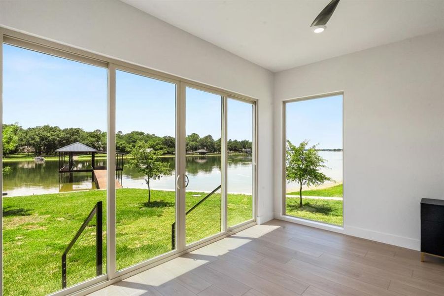 1st floor water front primary bedroom.