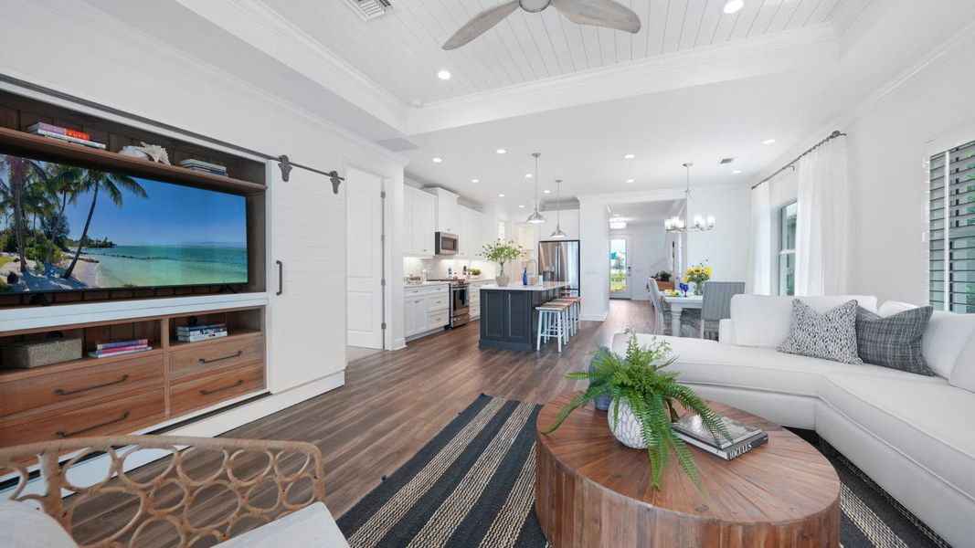 Furnished interior view inside a new home in SkySail Real Estate and Homes for Sale in Naples, FL - Neal Communities, Naples (Image 15).