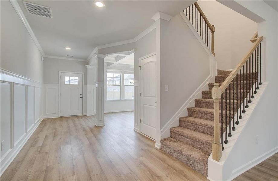 Spacious, unfurnished interior of a new home in Cedar Grove Commons, Conley (Image 18). Spacious, unfurnished interior of a new home in Cedar Grove Commons, Conley (Image 18).