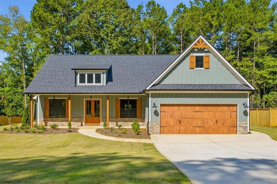 Front exterior of a new home in , Rockmart, GA, highlighting curb appeal (Image 2). Front exterior of a new home in , Rockmart, GA, highlighting curb appeal (Image 2).