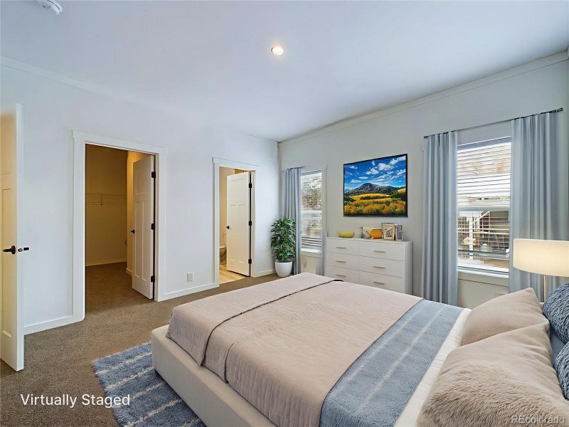 Looking in to walk in closet