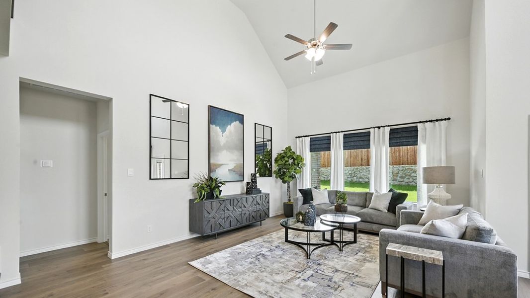 Representative furnished interior of a home built from the Bastrop by D.R. Horton in Silverado, Aubrey (Image 13).