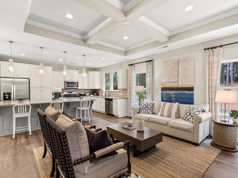 Representative furnished interior of a home built from the Cyprus by True Homes in Mooreland Oaks, Mount Holly (Image 9).