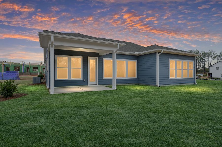 Representative exterior details of a home built from the The Ingrid by David Weekley Homes in Hardy Pond, Rock Hill (Image 3).