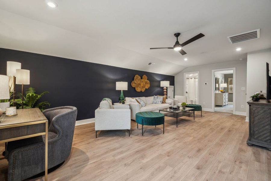 Furnished interior view inside a new home in The Beacon at Old Peachtree Single Family Homes, Lawrenceville (Image 235).