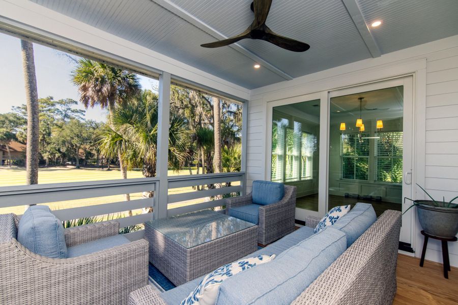 Exterior details and patio area of a home in , Edisto Island (Image 29).