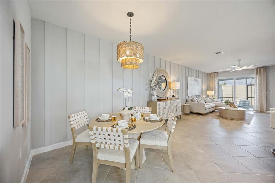 Furnished interior view inside a new home in Palm Lake at Coco Bay, Englewood (Image 41). Furnished interior view inside a new home in Palm Lake at Coco Bay, Englewood (Image 41).