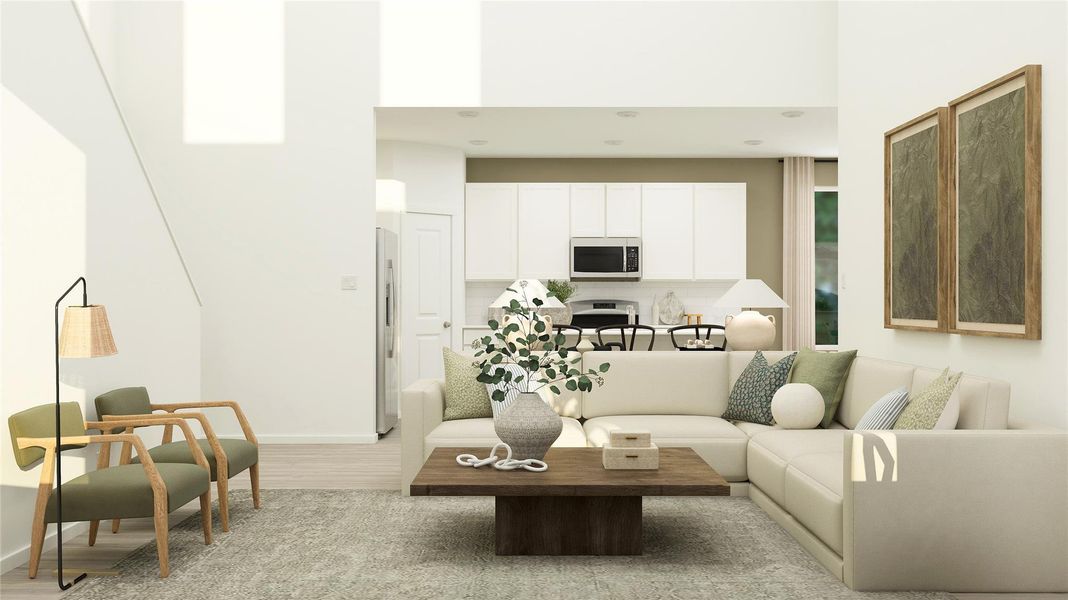 Furnished interior view inside a new home in Meadowlark Preserve, Pflugerville (Image 10).