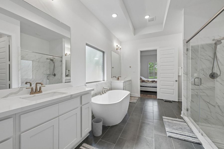 Furnished interior view inside a new home in The Woodlands Hills, Willis (Image 17).
