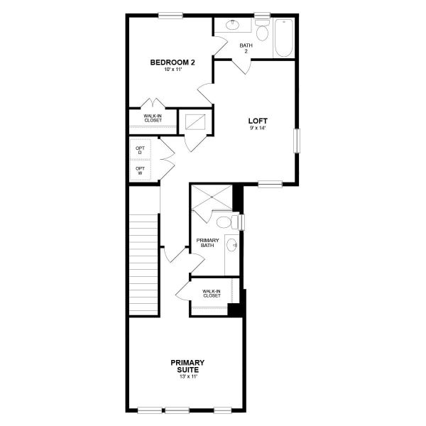 2D floor plan layout of this home in Urban Homes at Easton Park, Austin, TX (Image 3). 2D floor plan layout of this home in Urban Homes at Easton Park, Austin, TX (Image 3).