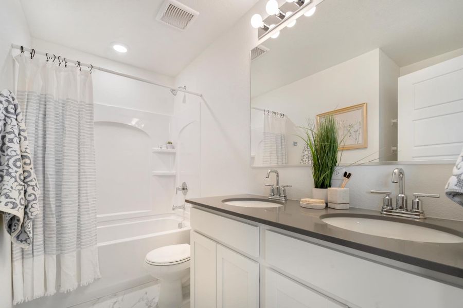 Furnished interior view inside a new home in Union Colony West, Greeley (Image 19).
