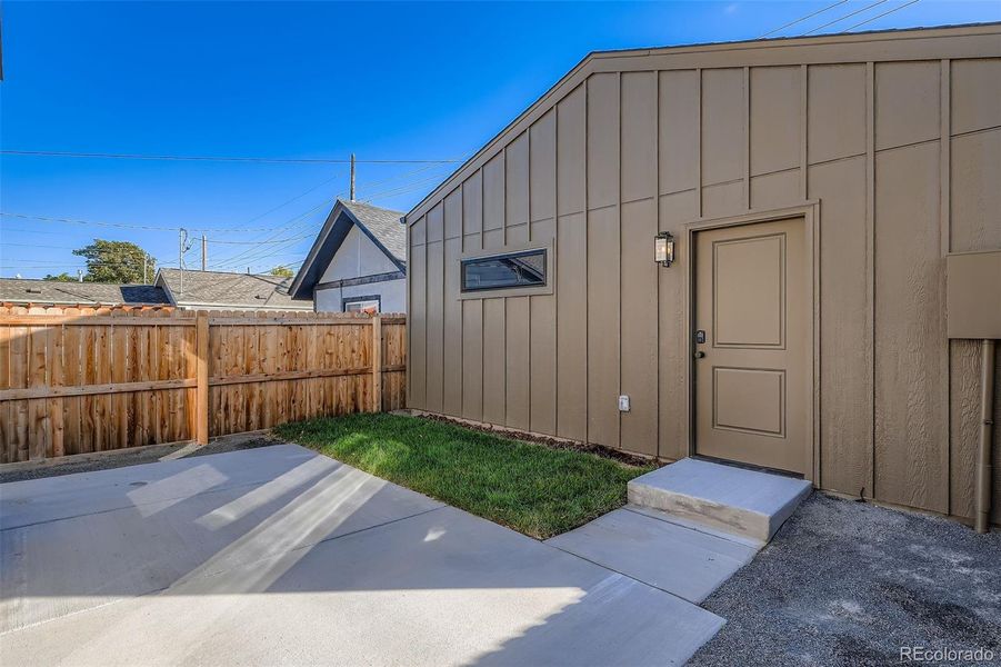 Exterior details and patio area of a home in , Denver (Image 3).