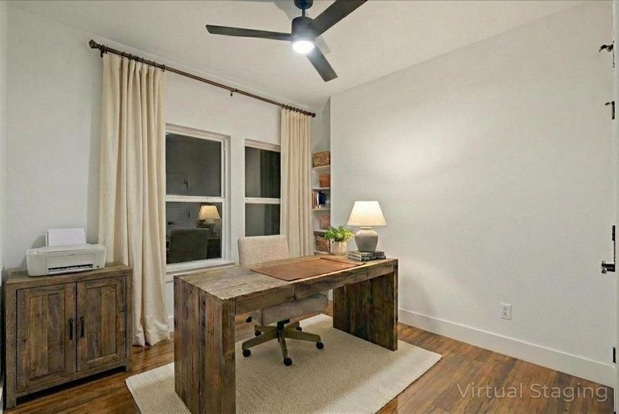 Virtually Staged office for illustration purposes. Virtually Staged office for illustration purposes.