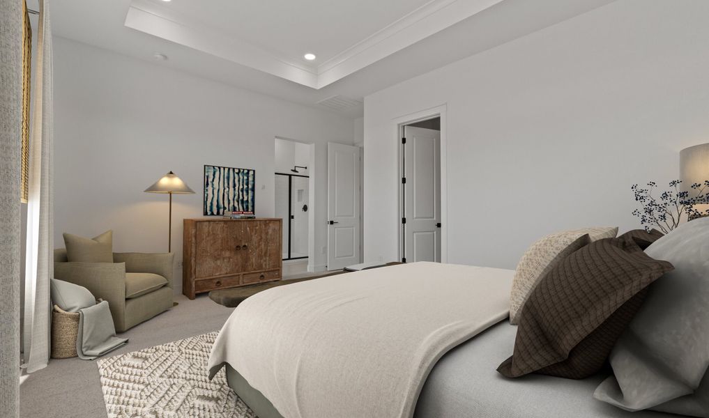 Primary suite with ensuite bath