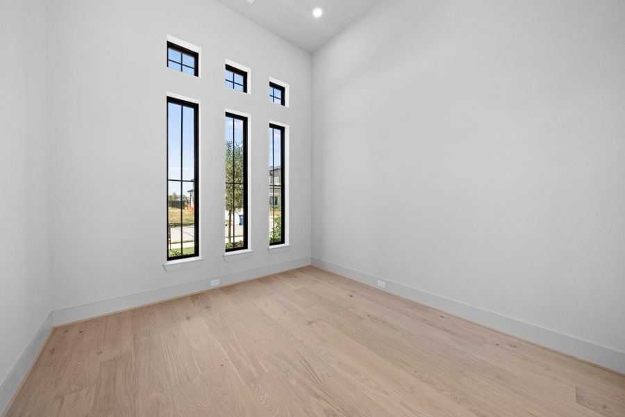 Private home office positioned off the courtyard, offering a quiet and beautifully appointed space for work or study