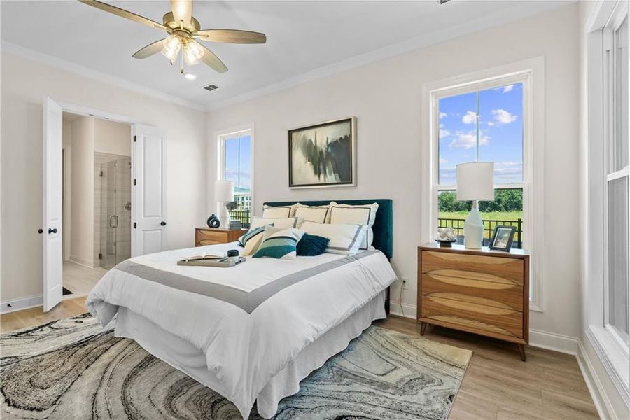 Furnished interior view inside a new home in Promenade at Sawnee Village, Cumming (Image 16). Furnished interior view inside a new home in Promenade at Sawnee Village, Cumming (Image 16).