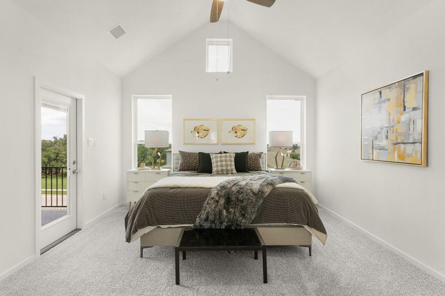 Representative furnished interior of a home built from the Maeve by Chesmar Homes in Deerbrooke Cottages, Leander (Image 10).