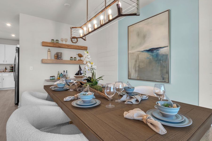 Furnished interior view inside a new home in The Beacon at Old Peachtree Single Family Homes, Lawrenceville (Image 278).