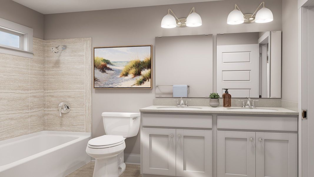 Representative furnished interior of a home built from the BARLOW by D.R. Horton in Rivers Reach, Yemassee (Image 6). Representative furnished interior of a home built from the BARLOW by D.R. Horton in Rivers Reach, Yemassee (Image 6).