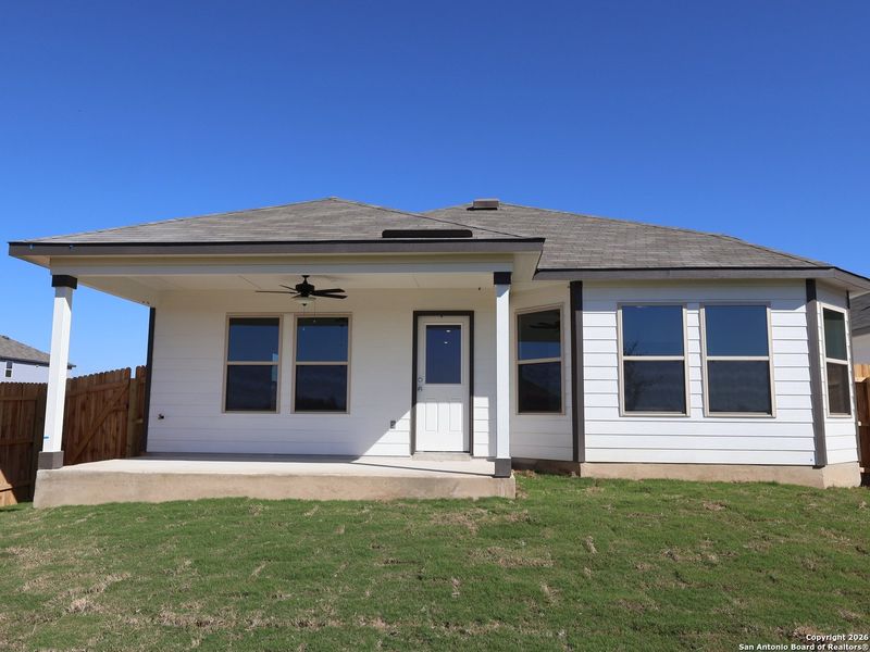 Exterior details and patio area of a home in Meadows at Clear Springs, New Braunfels (Image 3).
