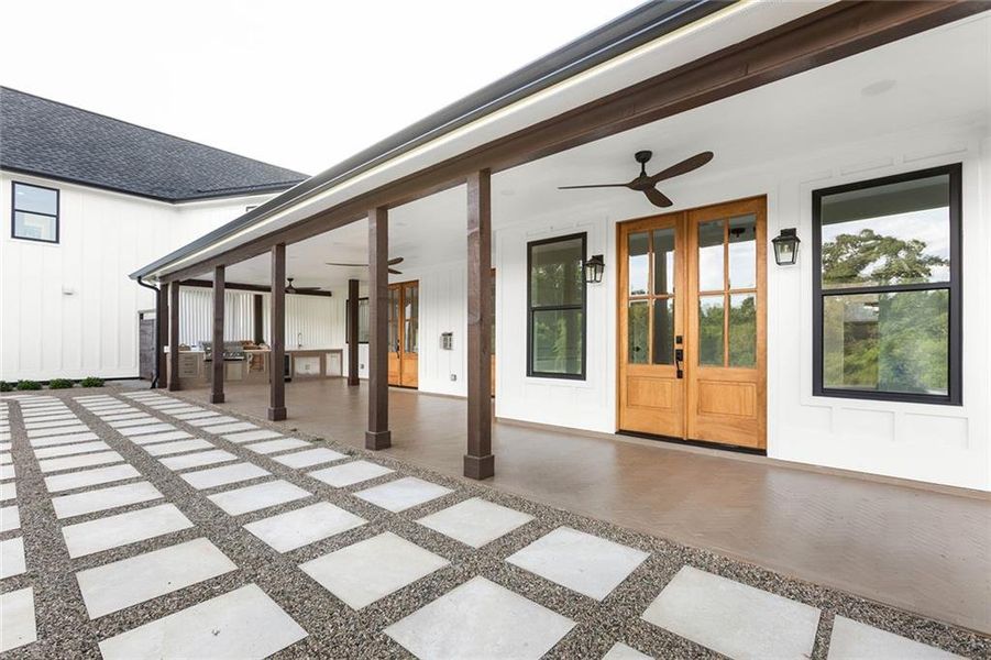 Exterior details and patio area of a home in , Canton (Image 30).
