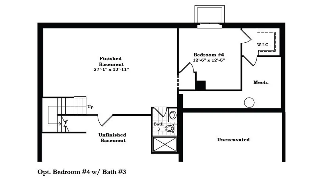 2D floor plan layout for the The Briarhaven III by Norfolk Homes in Coronado Estates, Jackson, MI (Image 5).