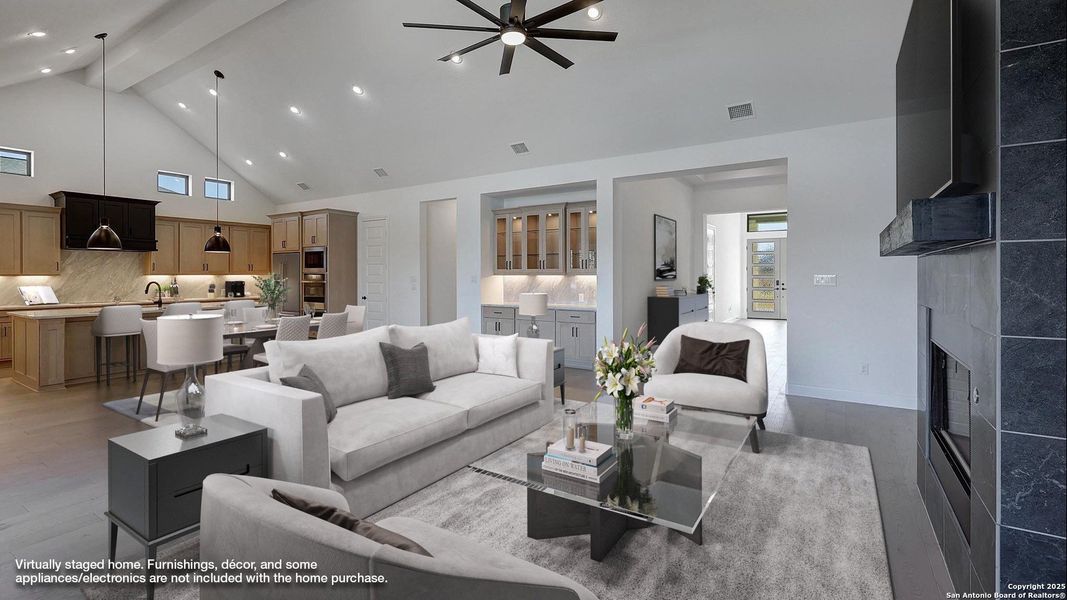 Furnished interior view inside a new home in Megan's Landing 1/2 Acre, Castroville (Image 6). Furnished interior view inside a new home in Megan's Landing 1/2 Acre, Castroville (Image 6).